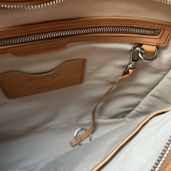 Shinola Camel Tan Latigo Tote Work Bag LIKE NEW! - Picture 9 of 11